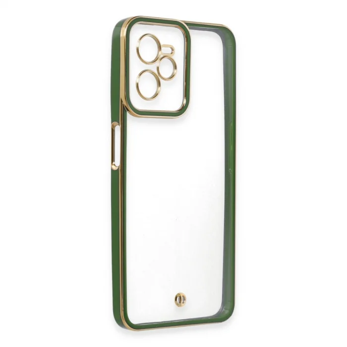 BUĞZ Realme C35 Kılıf Liva Lens Silikon - Yeşil