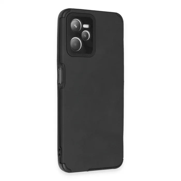 BUĞZ Realme C35 Kılıf Loop Deri Silikon - Siyah