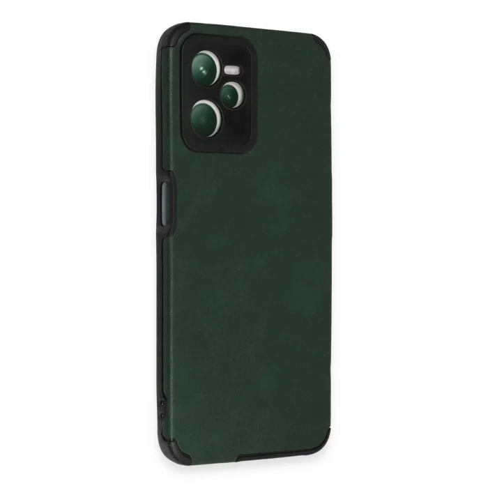 BUĞZ Realme C35 Kılıf Loop Deri Silikon - Yeşil