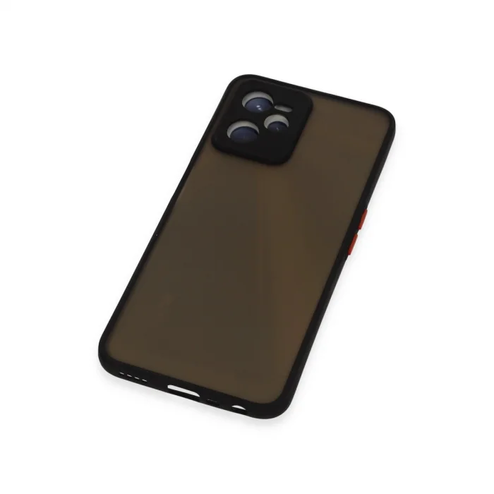 BUĞZ Realme C35 Kılıf Montreal Silikon Kapak - Siyah