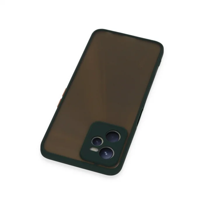 BUĞZ Realme C35 Kılıf Montreal Silikon Kapak - Yeşil