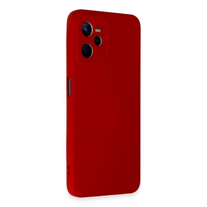 BUĞZ Realme C35 Kılıf Nano İçi Kadife Silikon - Kırmızı