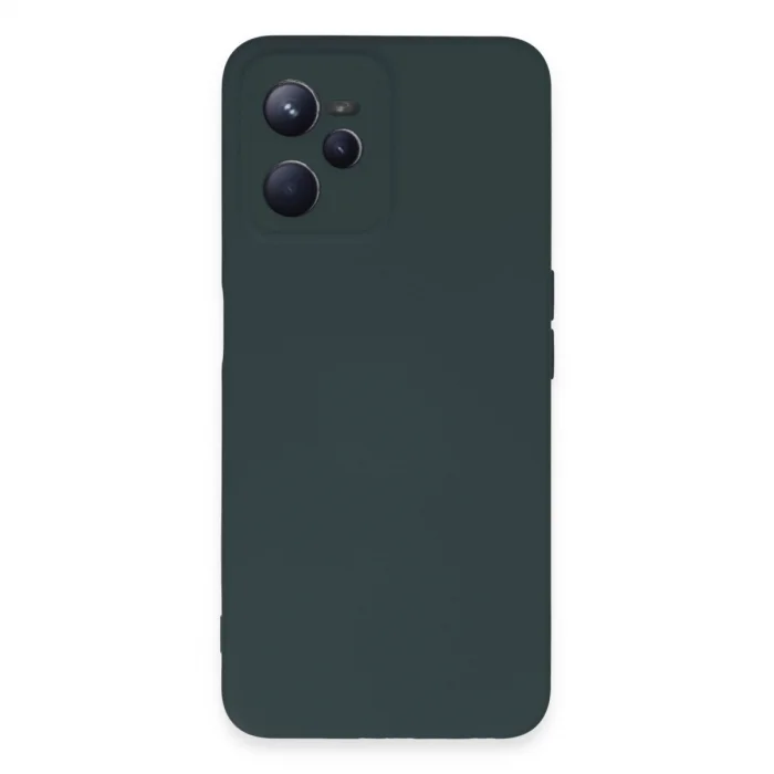 BUĞZ Realme C35 Kılıf Nano İçi Kadife Silikon - Koyu Yeşil