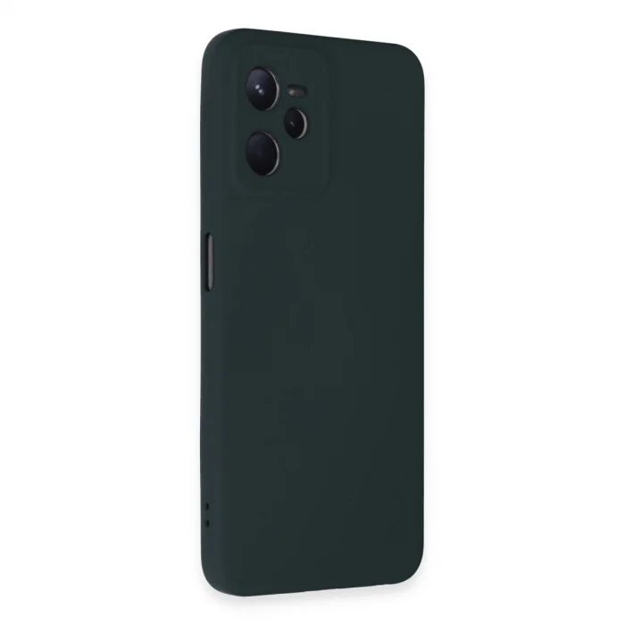 BUĞZ Realme C35 Kılıf Nano İçi Kadife Silikon - Koyu Yeşil