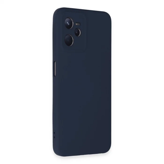 BUĞZ Realme C35 Kılıf Nano İçi Kadife Silikon - Lacivert