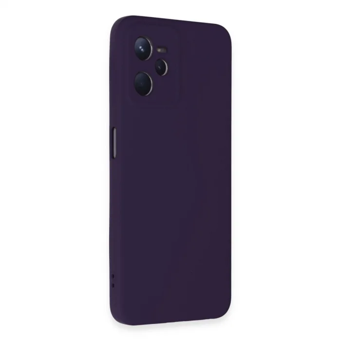 BUĞZ Realme C35 Kılıf Nano İçi Kadife Silikon - Mor