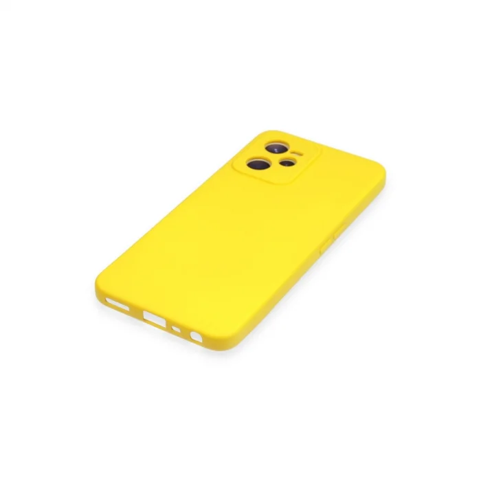 BUĞZ Realme C35 Kılıf Nano İçi Kadife Silikon - Sarı