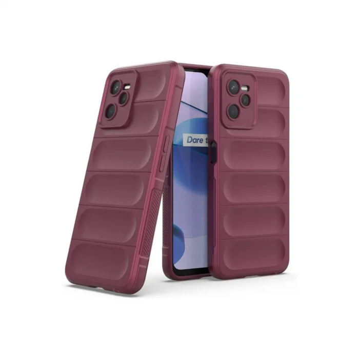 BUĞZ Realme C35 Kılıf Optimum Silikon - Bordo