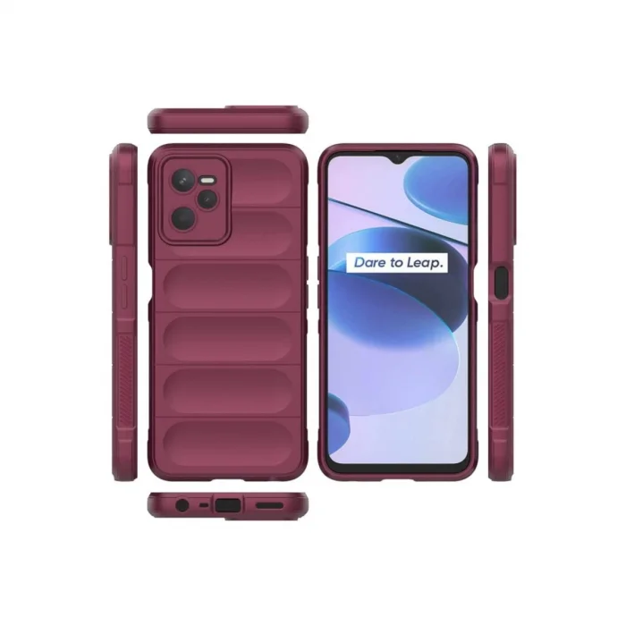 BUĞZ Realme C35 Kılıf Optimum Silikon - Bordo