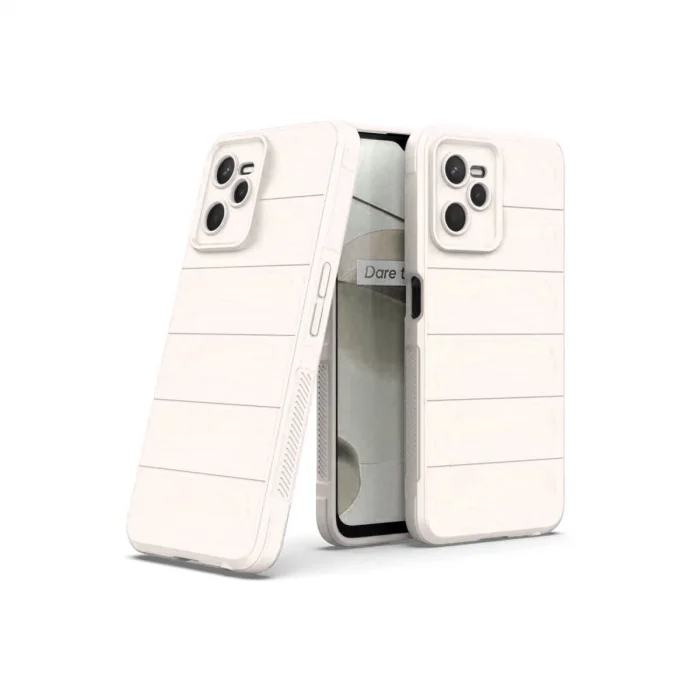 BUĞZ Realme C35 Kılıf Optimum Silikon - Krem