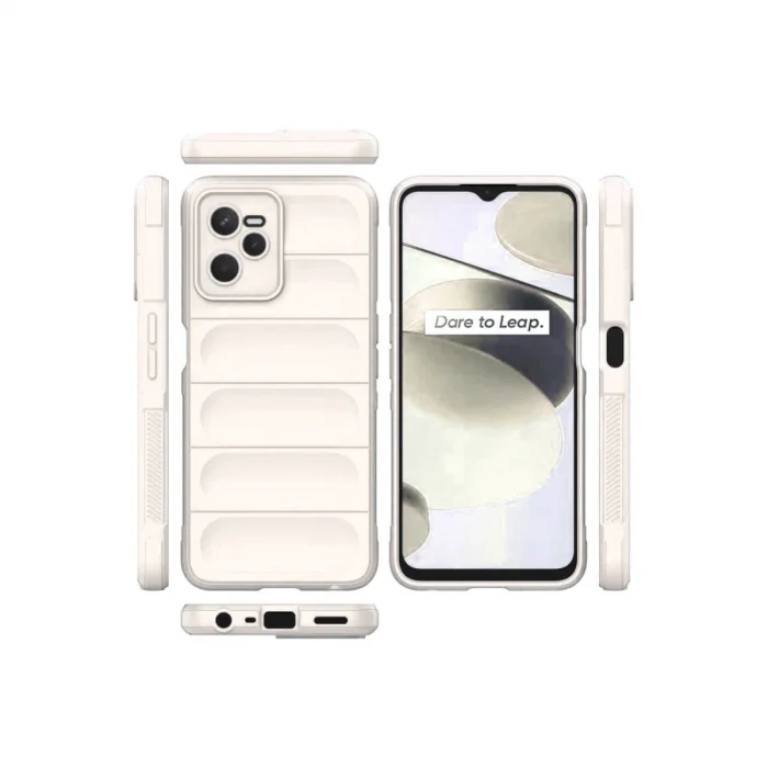 BUĞZ Realme C35 Kılıf Optimum Silikon - Krem