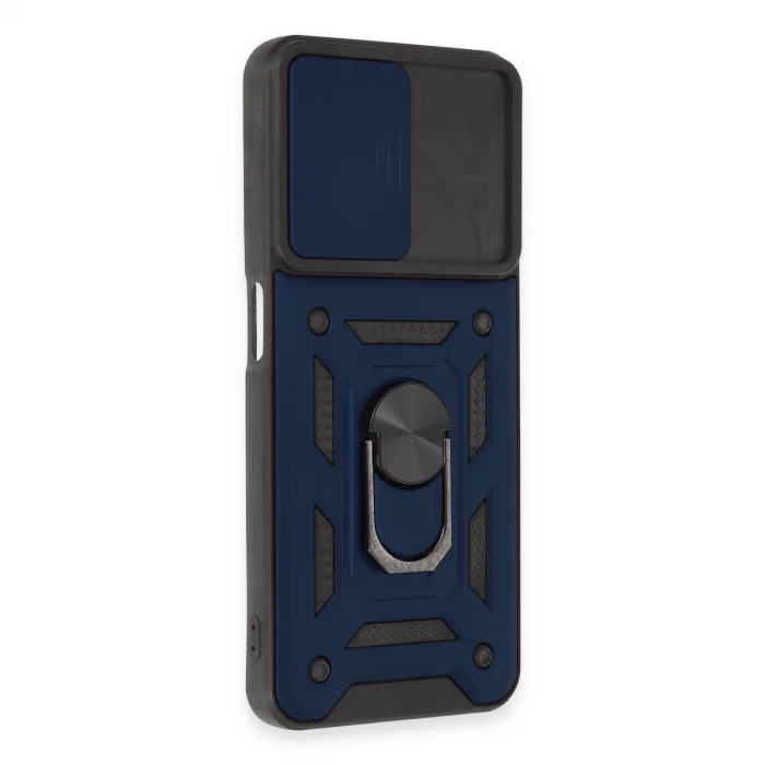 BUĞZ Realme C35 Kılıf Pars Lens Yüzüklü Silikon - Lacivert