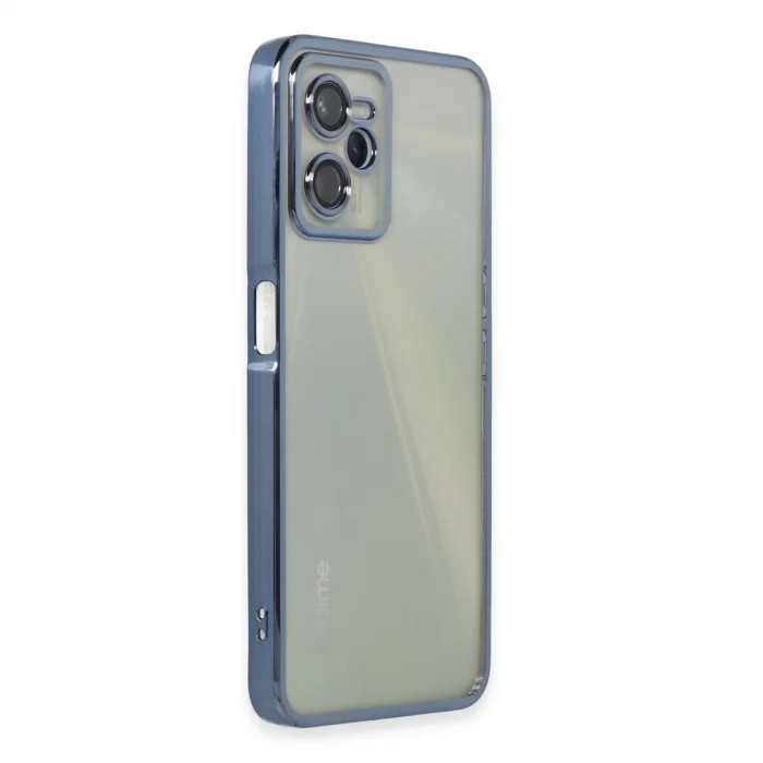 BUĞZ Realme C35 Kılıf Razer Lensli Silikon - Açık Mavi
