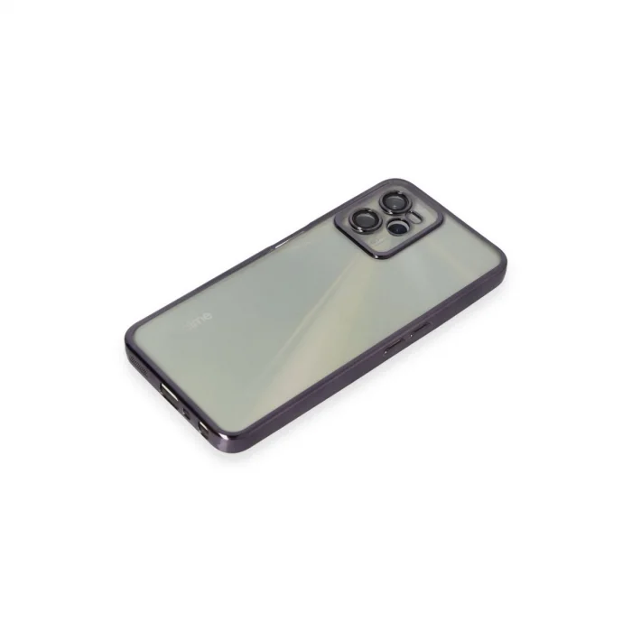 BUĞZ Realme C35 Kılıf Razer Lensli Silikon - Mor