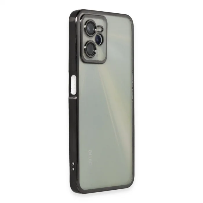 BUĞZ Realme C35 Kılıf Razer Lensli Silikon - Siyah