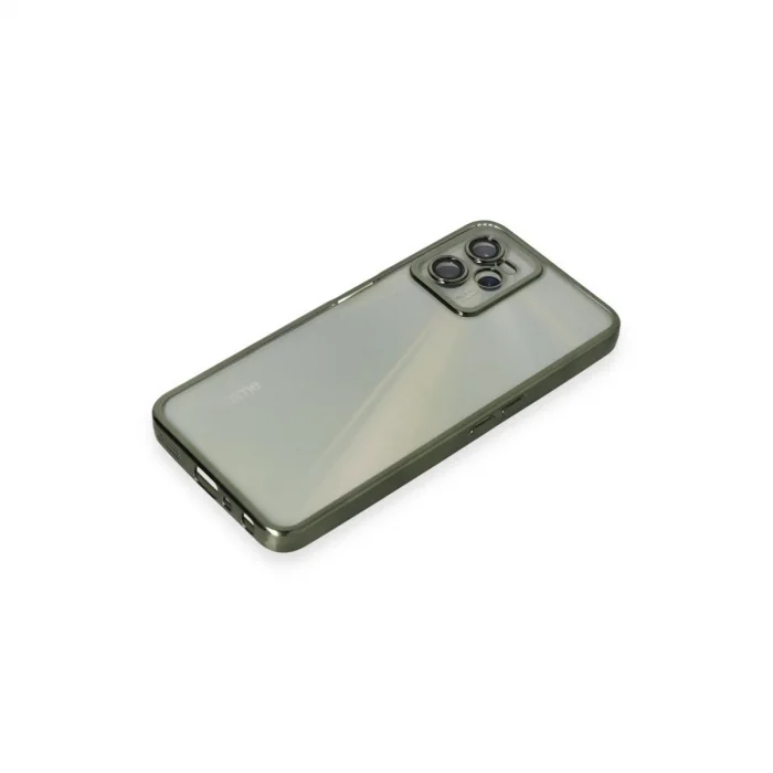 BUĞZ Realme C35 Kılıf Razer Lensli Silikon - Yeşil