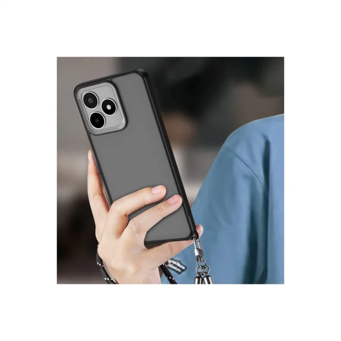 BUĞZ Realme C53 Kılıf Elegant Kapak - Siyah