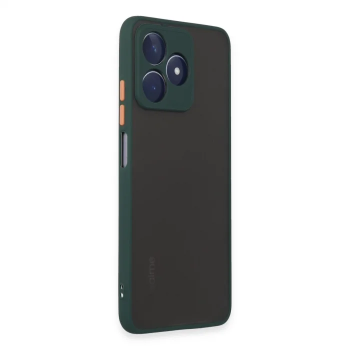 BUĞZ Realme C53 Kılıf Montreal Silikon Kapak - Yeşil