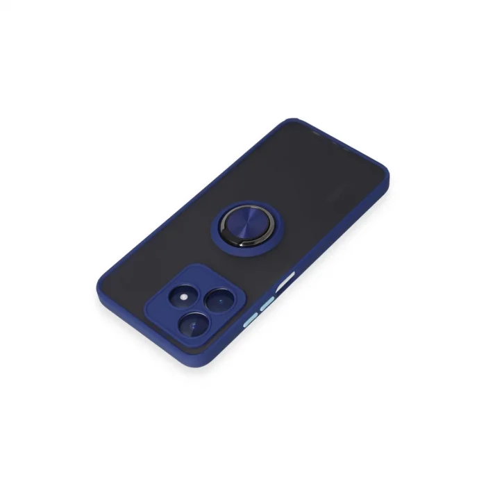 BUĞZ Realme C53 Kılıf Montreal Yüzüklü Silikon Kapak - Lacivert