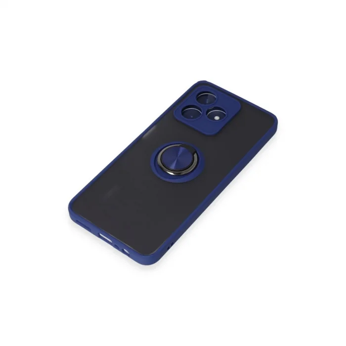 BUĞZ Realme C53 Kılıf Montreal Yüzüklü Silikon Kapak - Lacivert