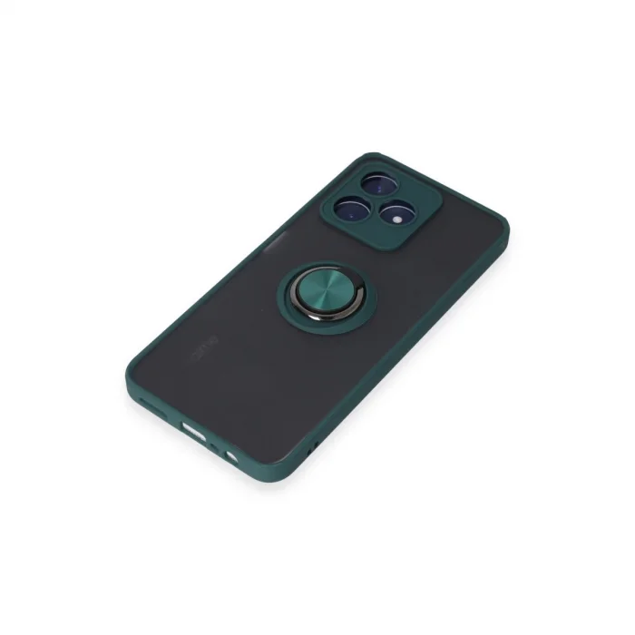 BUĞZ Realme C53 Kılıf Montreal Yüzüklü Silikon Kapak - Yeşil
