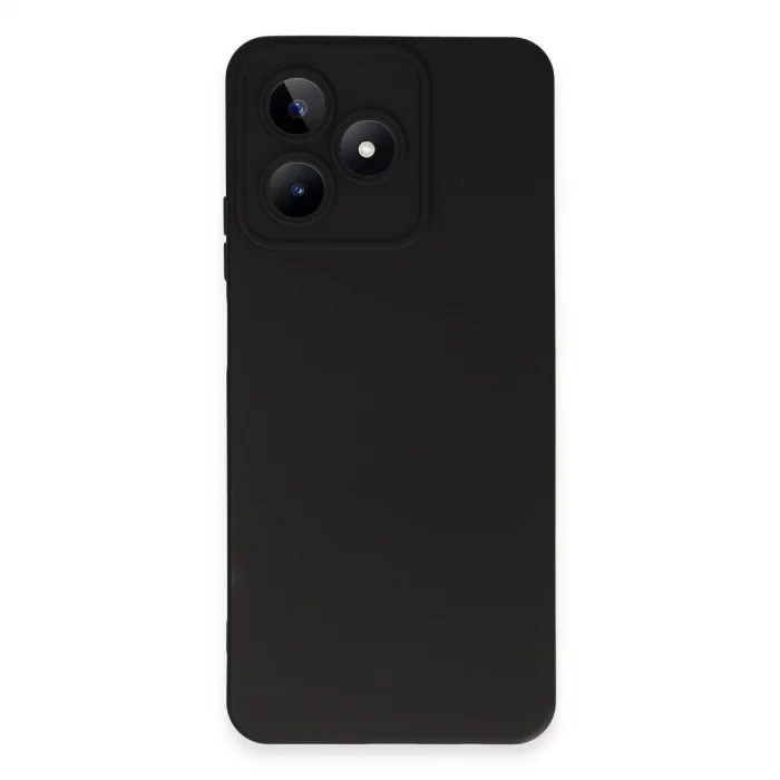 BUĞZ Realme C53 Kılıf Nano İçi Kadife Silikon - Siyah