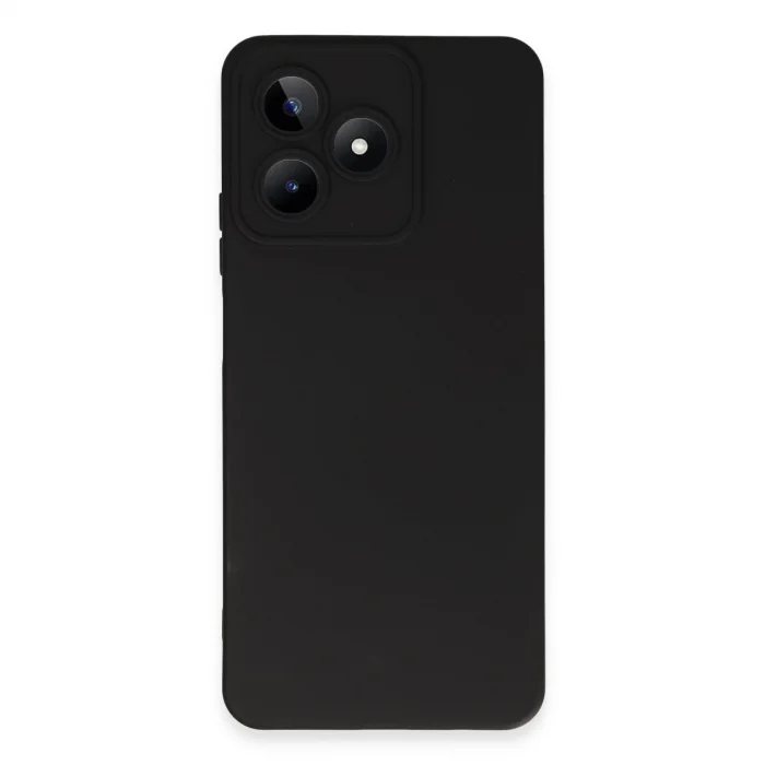 BUĞZ Realme C53 Kılıf Nano İçi Kadife Silikon - Siyah