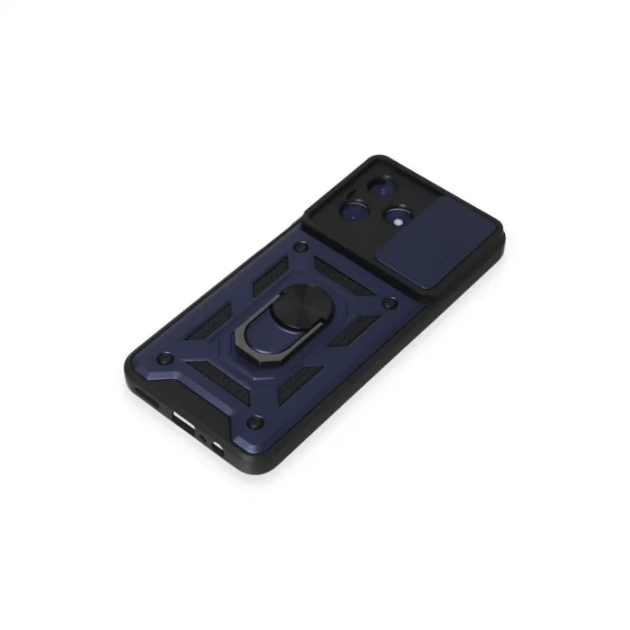 BUĞZ Realme C53 Kılıf Pars Lens Yüzüklü Silikon - Lacivert