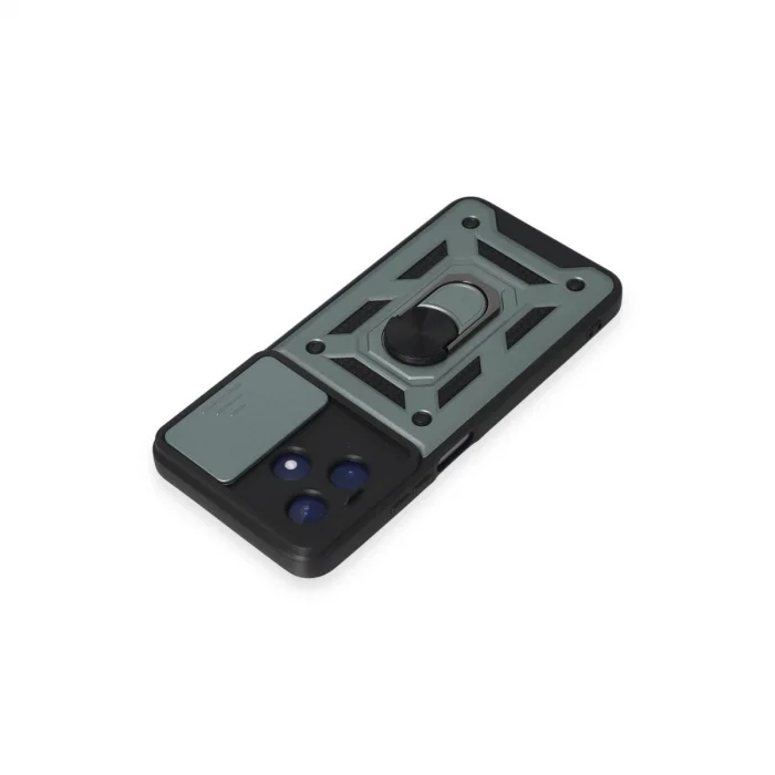 BUĞZ Realme C53 Kılıf Pars Lens Yüzüklü Silikon - Yeşil