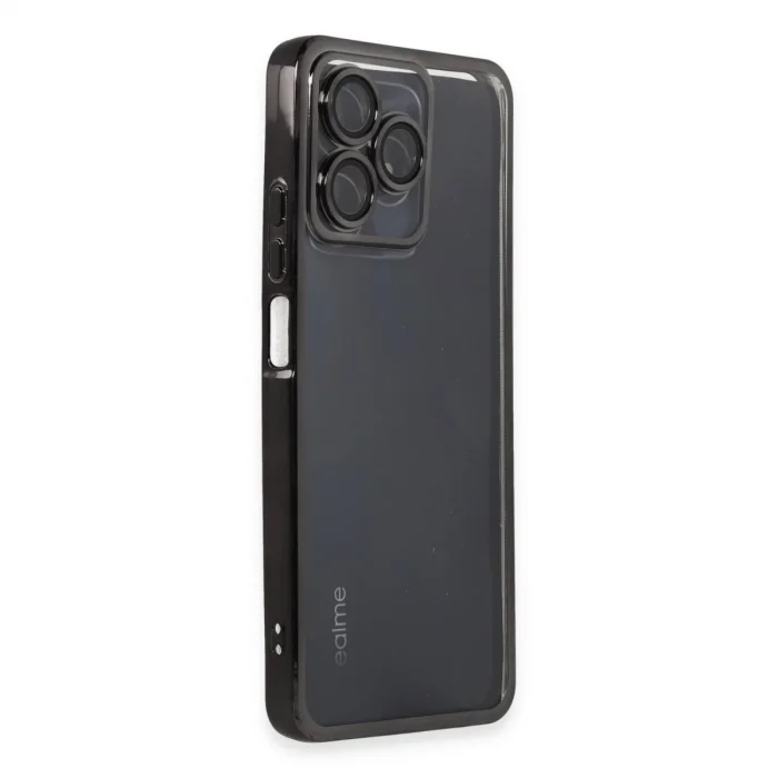 BUĞZ Realme C53 Kılıf Razer Lensli Silikon - Siyah