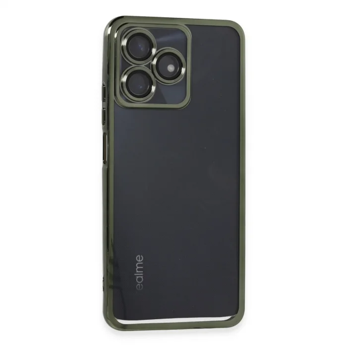 BUĞZ Realme C53 Kılıf Razer Lensli Silikon - Yeşil