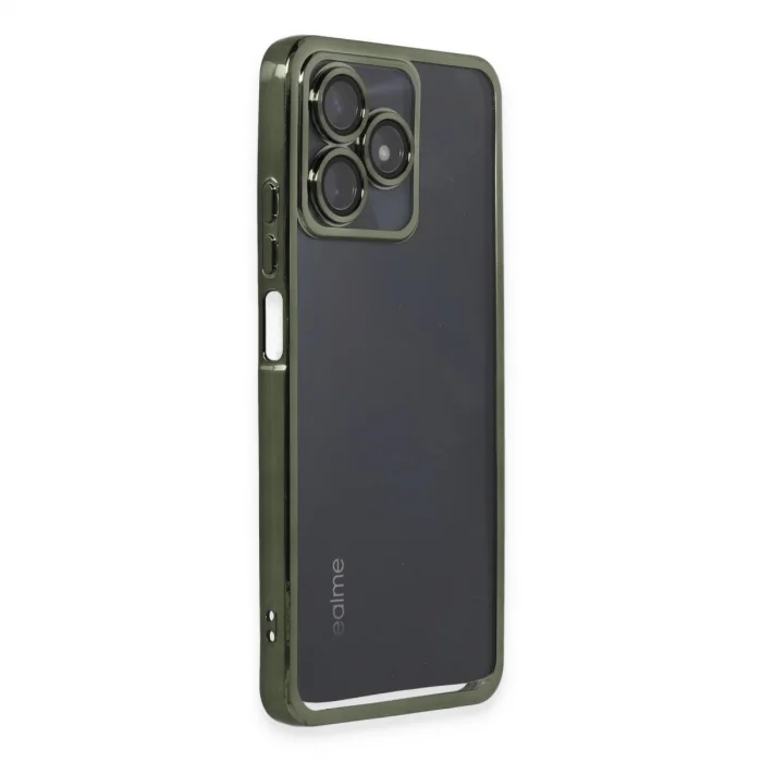 BUĞZ Realme C53 Kılıf Razer Lensli Silikon - Yeşil