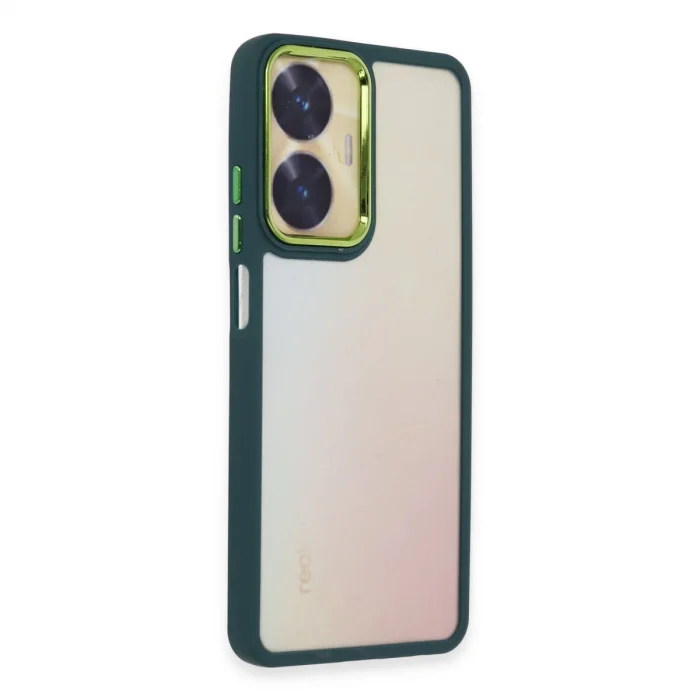 BUĞZ Realme C55 Kılıf Dora Kapak - Haki Yeşil