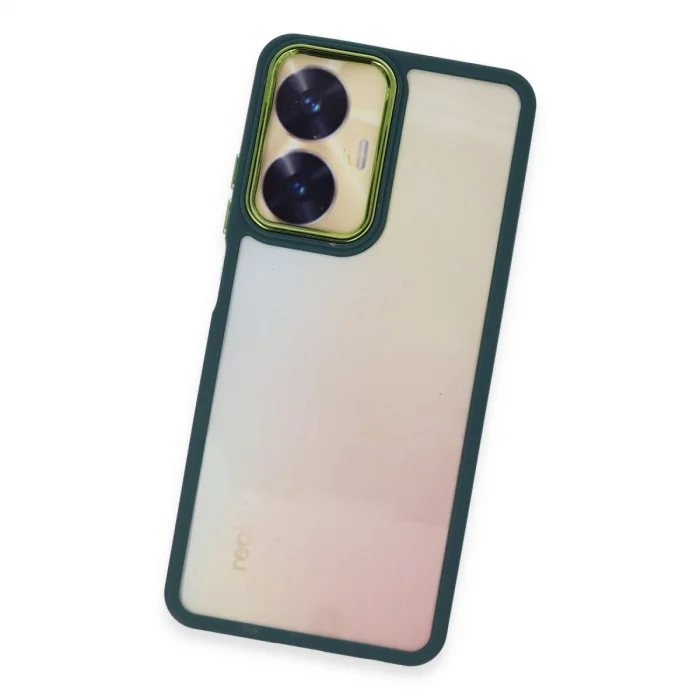 BUĞZ Realme C55 Kılıf Dora Kapak - Haki Yeşil
