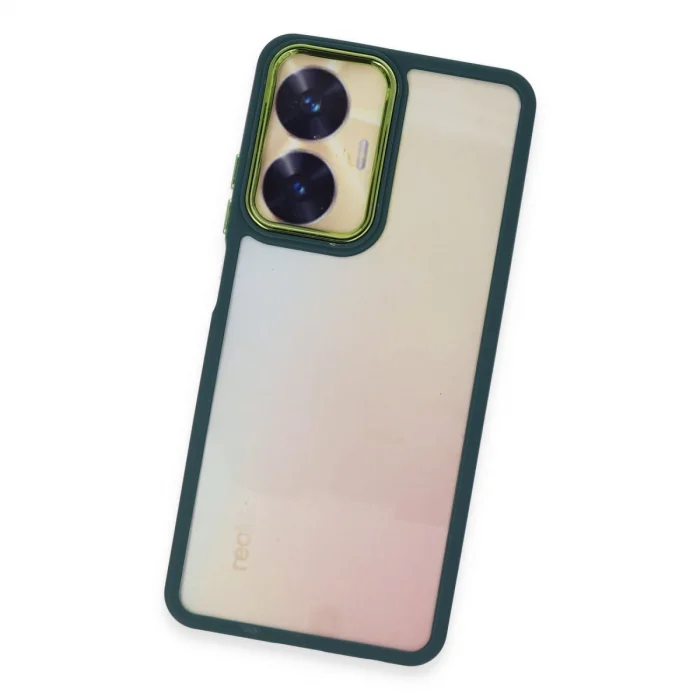 BUĞZ Realme C55 Kılıf Dora Kapak - Haki Yeşil