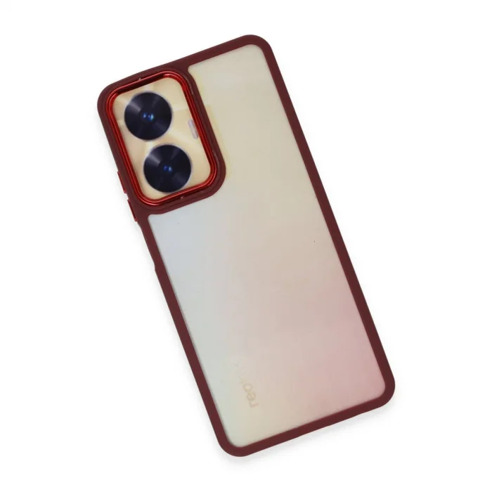 BUĞZ Realme C55 Kılıf Dora Kapak - Kırmızı