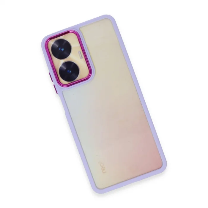 BUĞZ Realme C55 Kılıf Dora Kapak - Lila