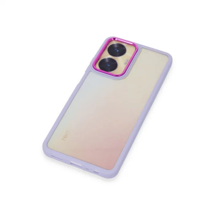 BUĞZ Realme C55 Kılıf Dora Kapak - Lila