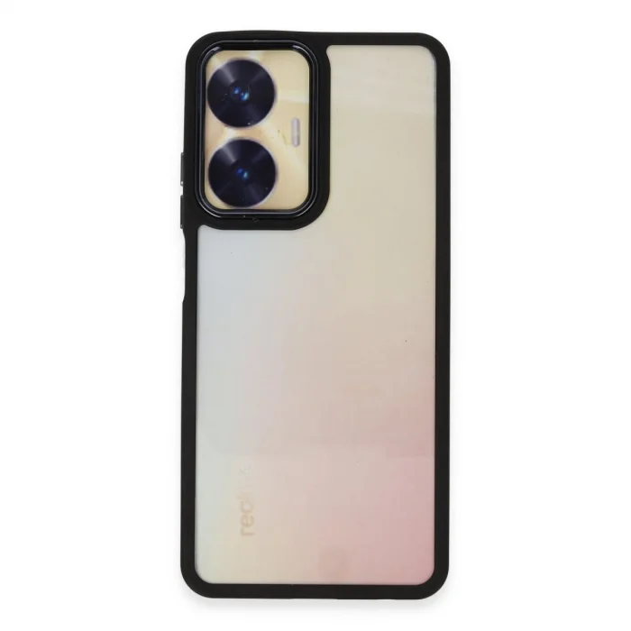 BUĞZ Realme C55 Kılıf Dora Kapak - Siyah
