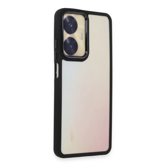 BUĞZ Realme C55 Kılıf Dora Kapak - Siyah