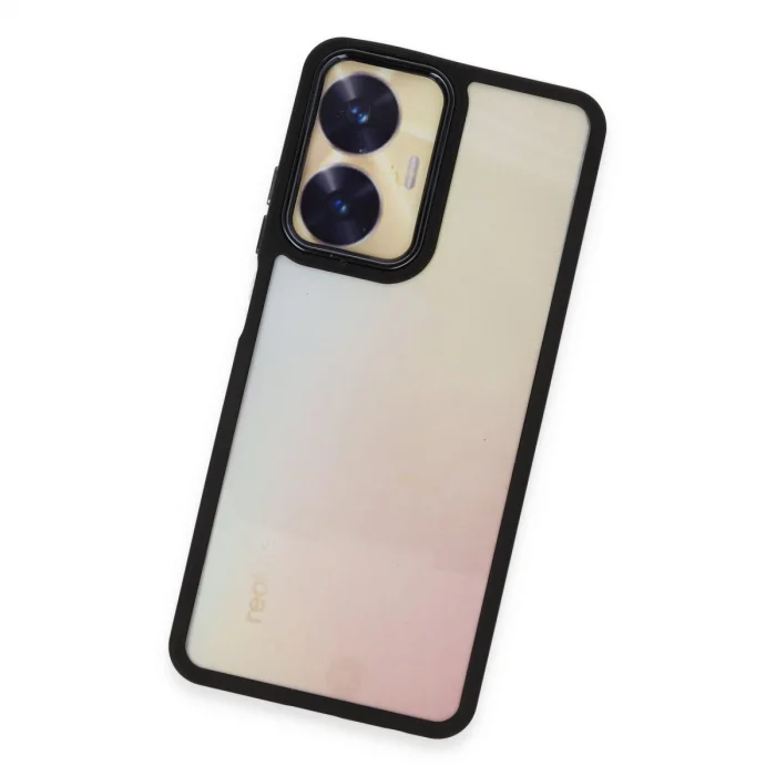 BUĞZ Realme C55 Kılıf Dora Kapak - Siyah