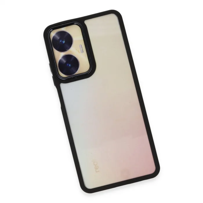 BUĞZ Realme C55 Kılıf Dora Kapak - Siyah
