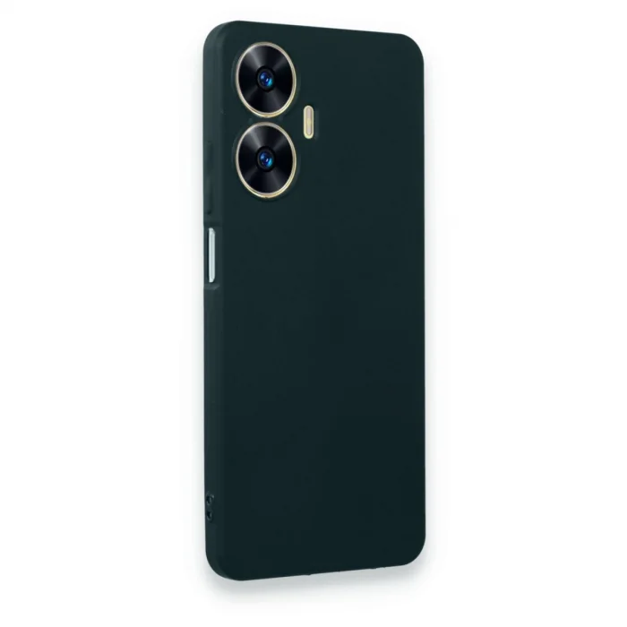 BUĞZ Realme C55 Kılıf First Silikon - Koyu Yeşil