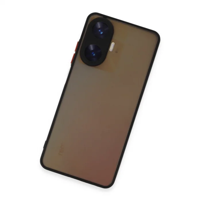 BUĞZ Realme C55 Kılıf Montreal Silikon Kapak - Siyah