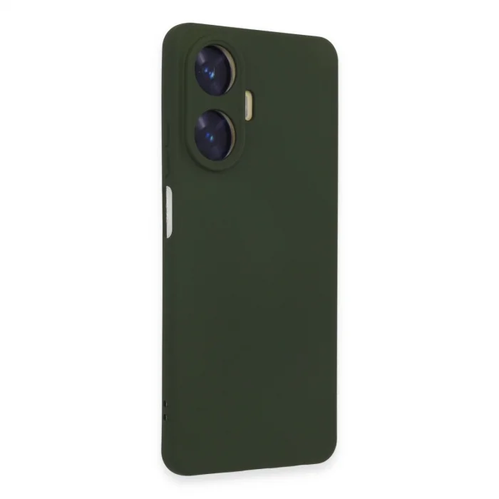 BUĞZ Realme C55 Kılıf Nano İçi Kadife Silikon - Koyu Yeşil