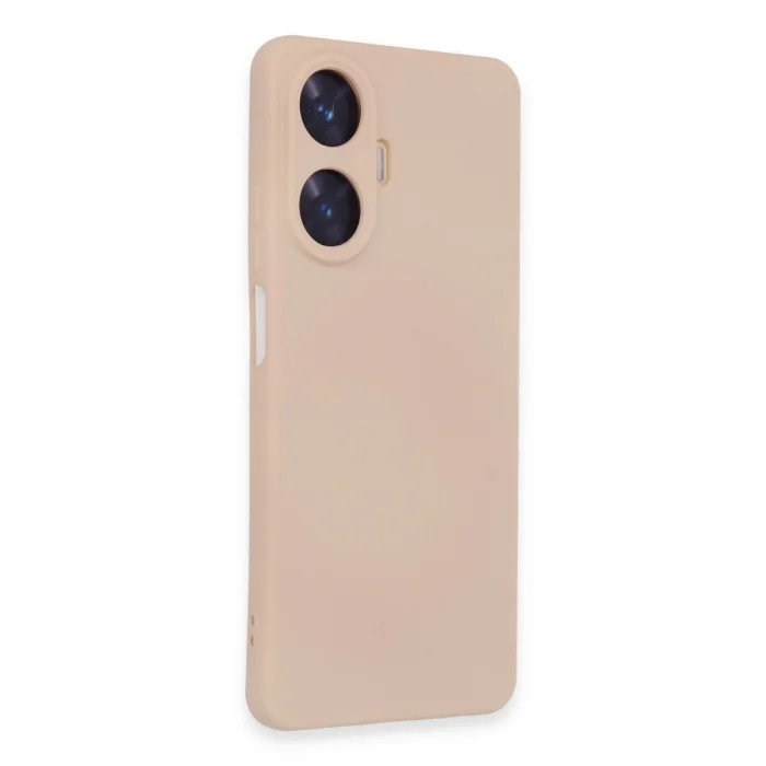 BUĞZ Realme C55 Kılıf Nano İçi Kadife Silikon - Pudra