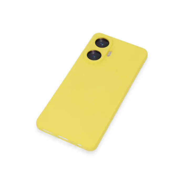 BUĞZ Realme C55 Kılıf Nano İçi Kadife Silikon - Sarı