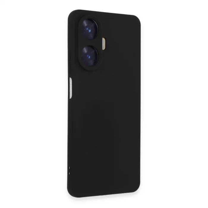 BUĞZ Realme C55 Kılıf Nano İçi Kadife Silikon - Siyah