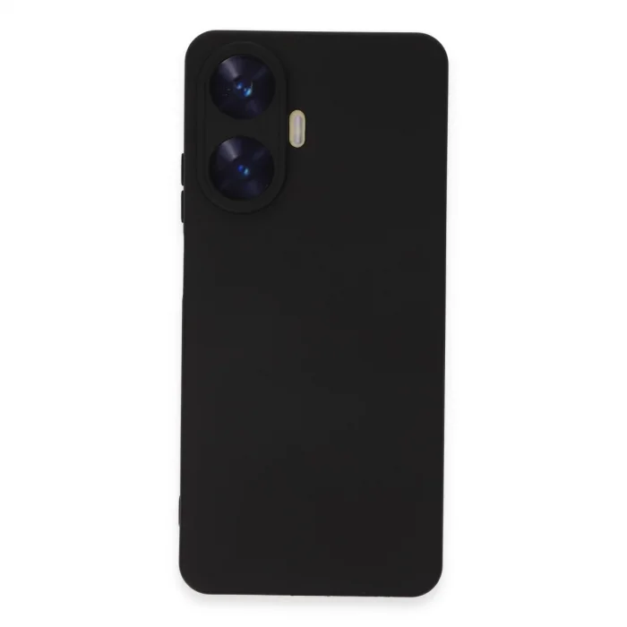 BUĞZ Realme C55 Kılıf Nano İçi Kadife Silikon - Siyah