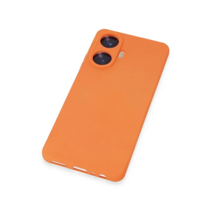 BUĞZ Realme C55 Kılıf Nano İçi Kadife Silikon - Turuncu